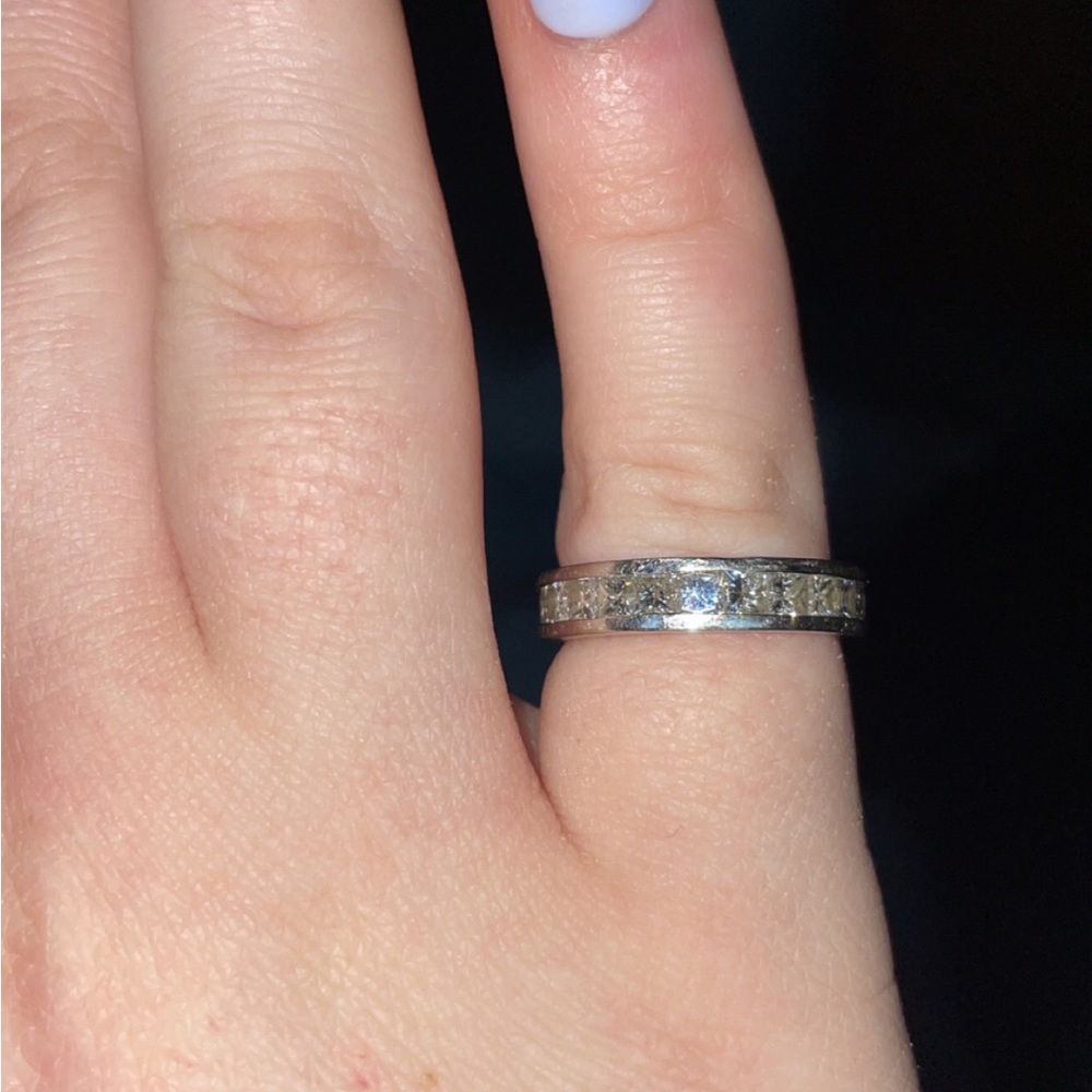 Princess Cut Diamond Wedding Band